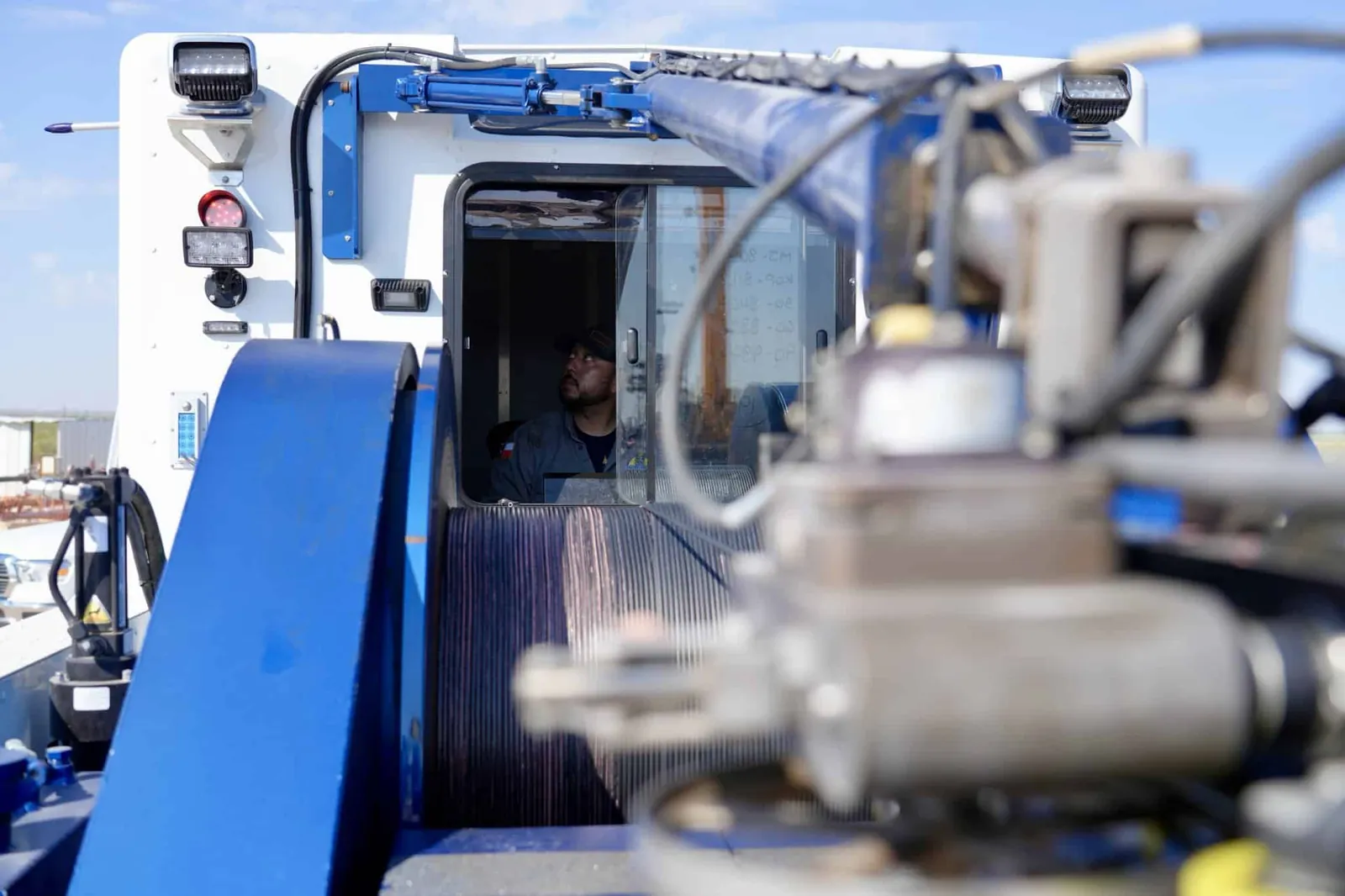 Underdog Wireline @tejanobrown operating the wireline truck.